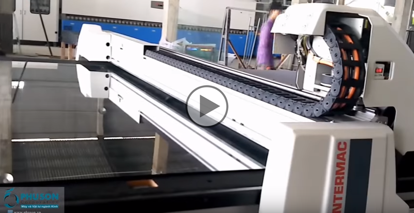 PHU SON Corporation transfer and installed automatic glass cutting polymorphism in THAI SON INTERMAC GLASS