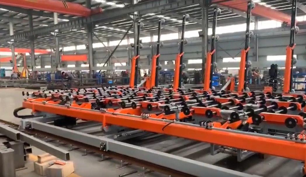 Automatic Load – Cut – Break line of large format glass at CFG Ninh Binh glass factory