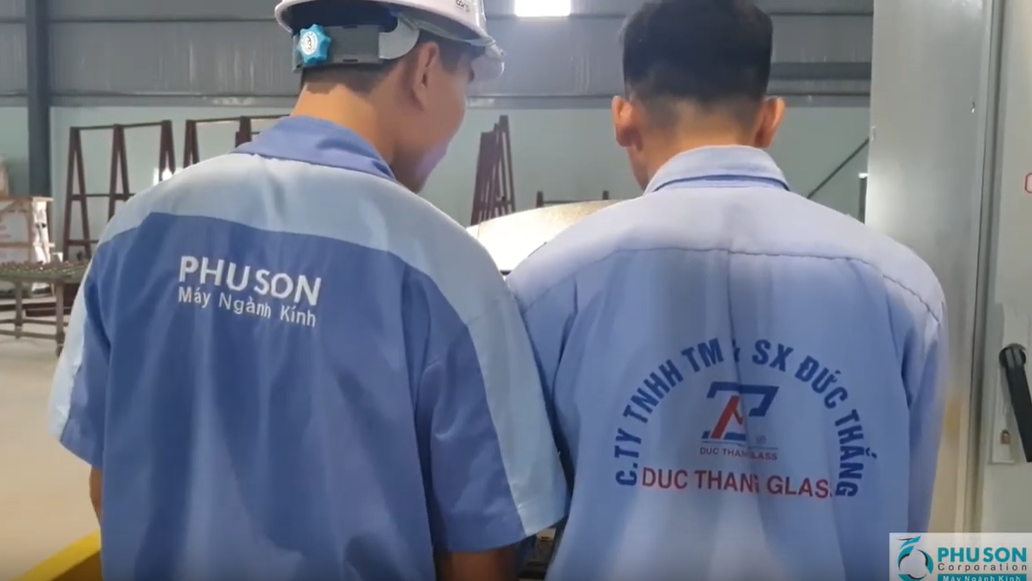 Dây chuyền sản xuất kính cường lực FULL-TIME tại nhà máy DUC THANG GLASS