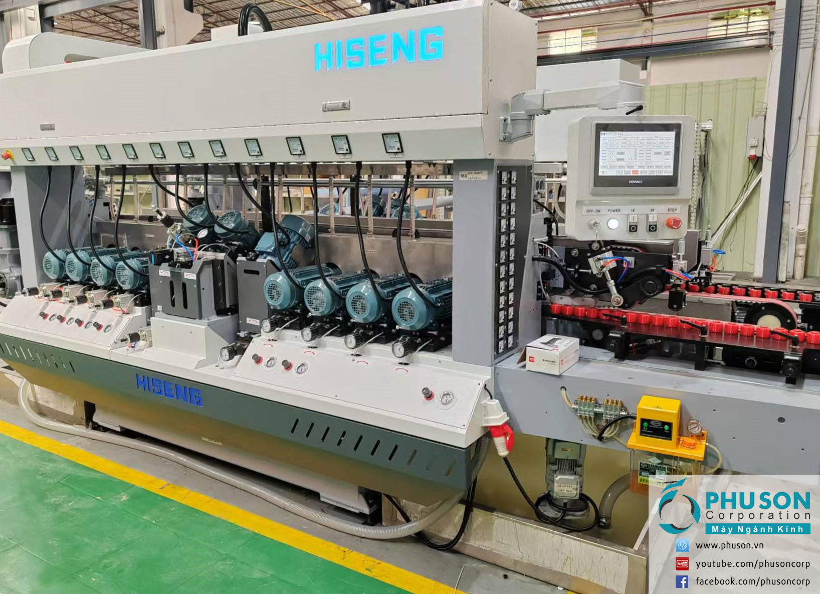 HISENG tested the super-fast glass double-edging line for EURO GLASS