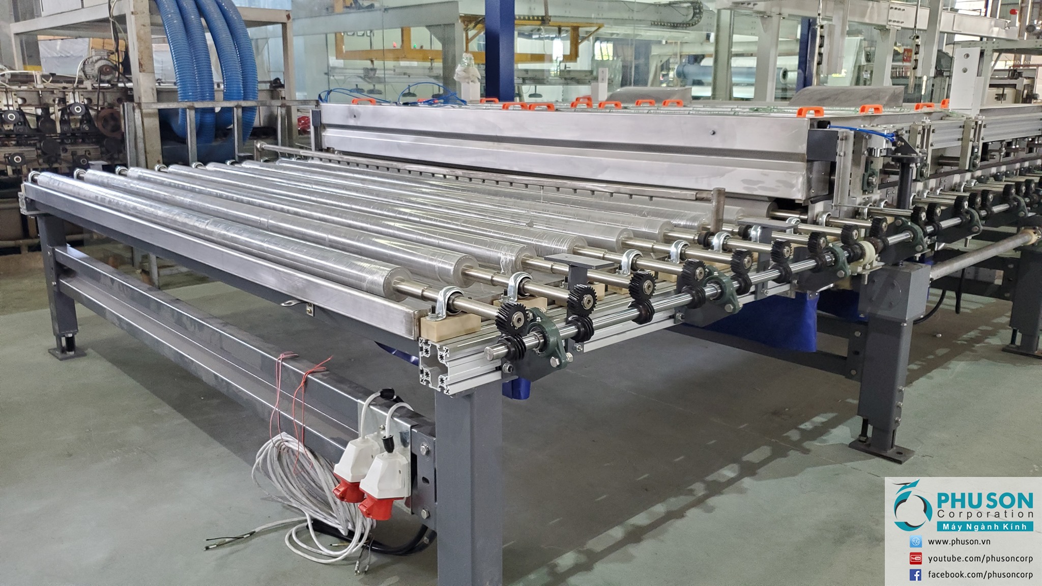Automatic laminated glass production line at DAI DUONG GLASS factory