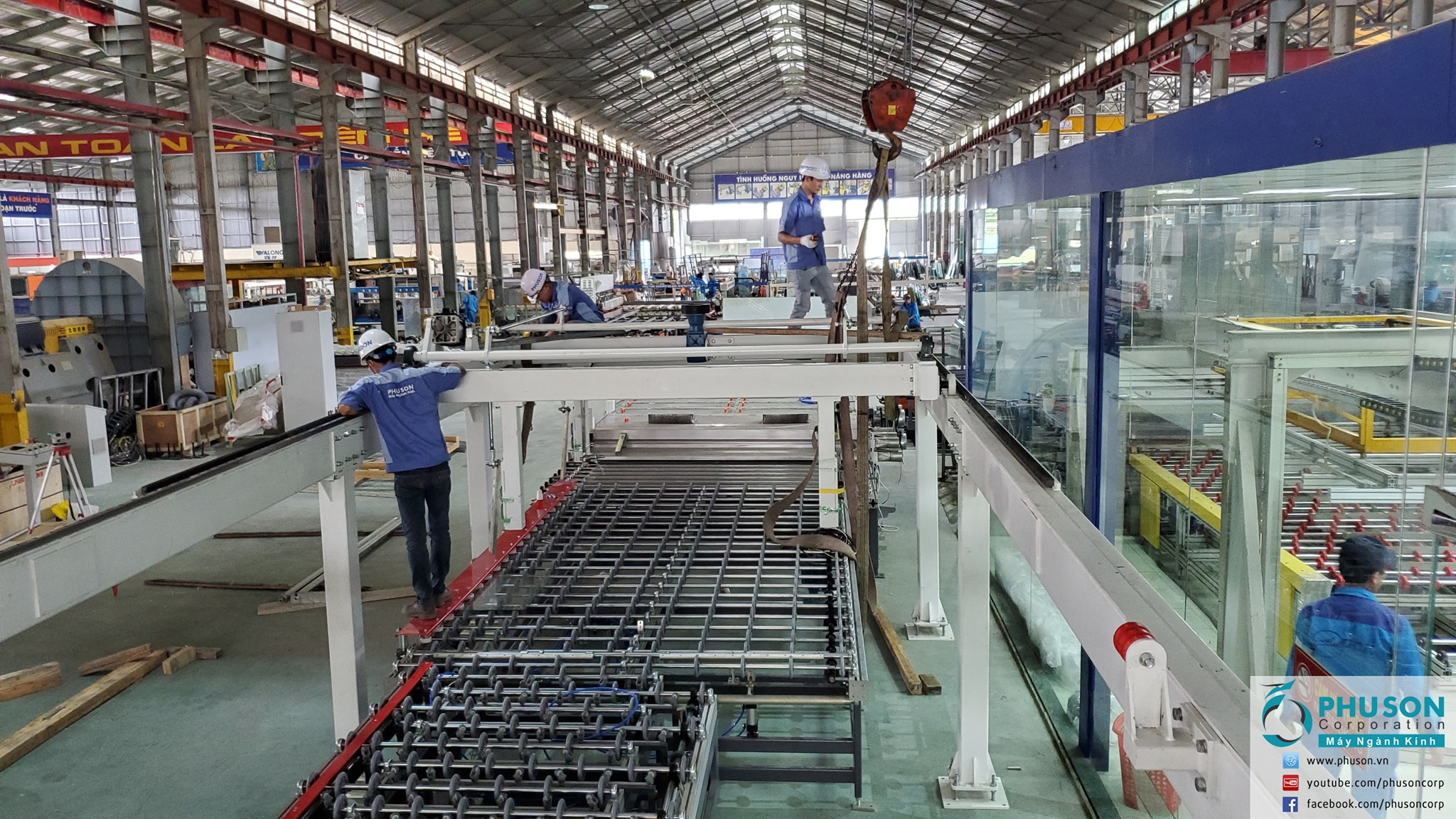Automatic laminated glass production line at DAI DUONG GLASS factory