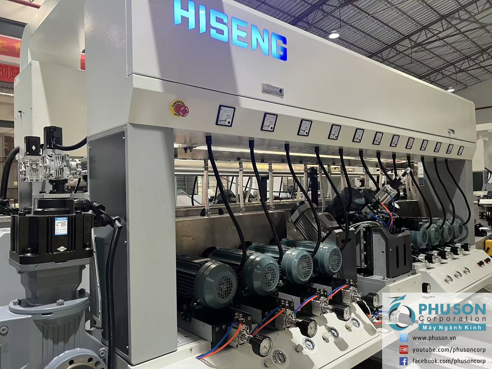 HISENG has completed the manufacturing of the first high-speed glass double-edging and polishing line